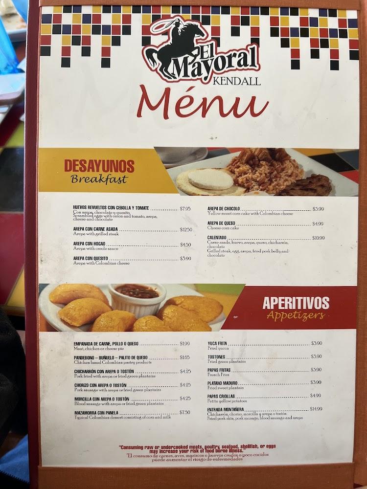 El Mayoral Kendall Dr Menu image 2